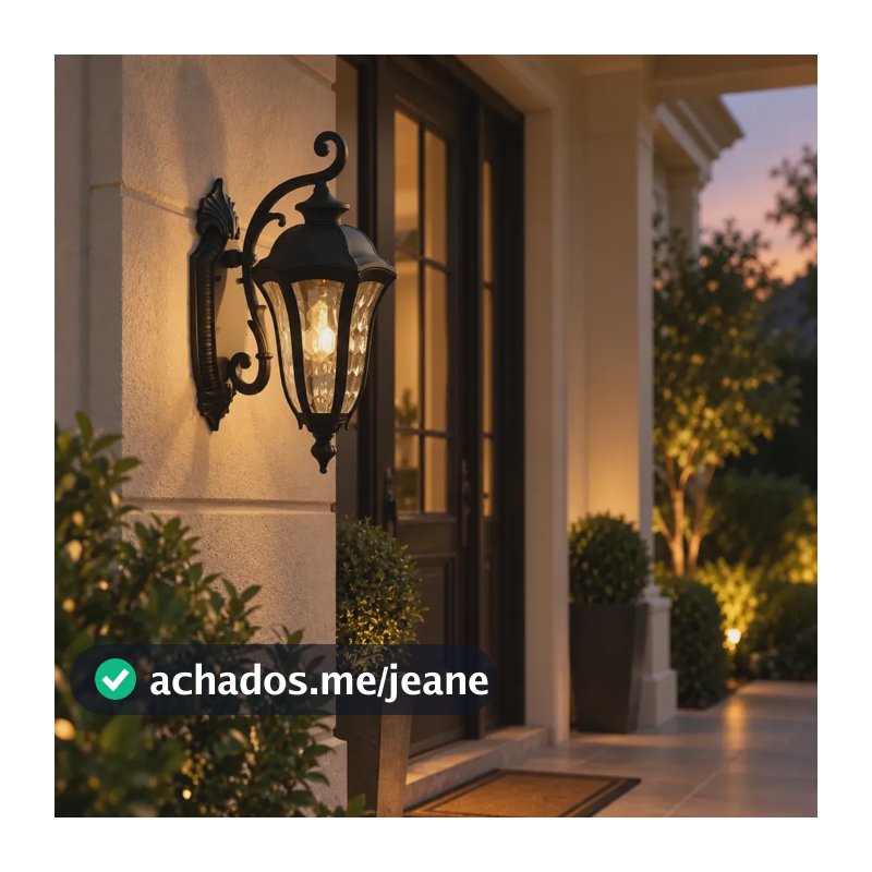 Luminária Arandela De Parede Colonial Clássica Preto 110/220 127/220v Preto