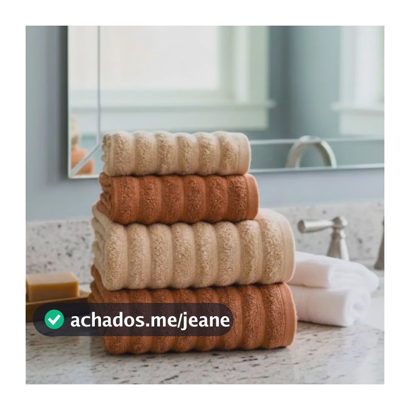 Jogo De Toalha 2 Banho 2 Rosto 100% Algodão Gigante Grossa Salmão/terracota