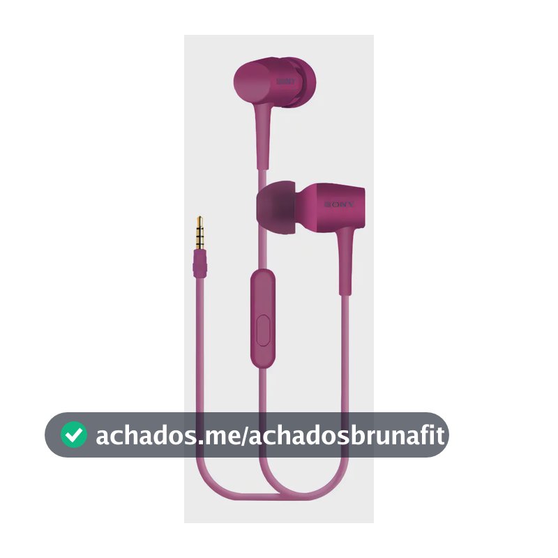 Fone Ouvido Earphone Stéreo Intra-auricular Rosa