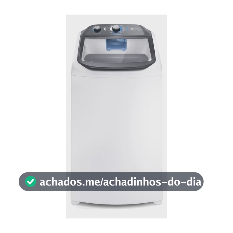 Máquina De Lavar Electrolux Efficient 13kg Auto Cesto Inox Branco