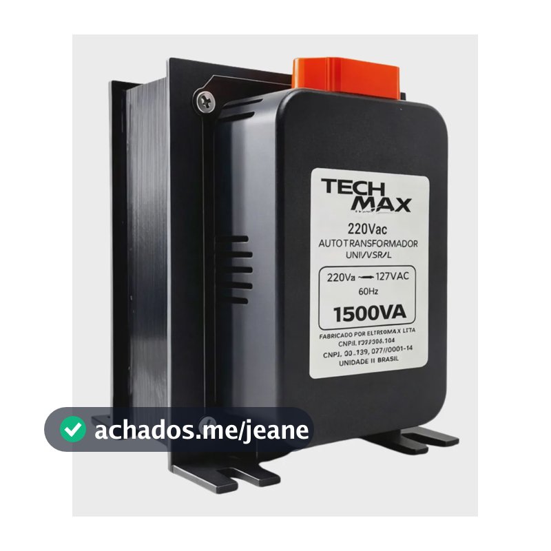 Transformador 1500VA 825 watts potência Bivolt com Proteção térmica Segura pequenos eletrodomésticos