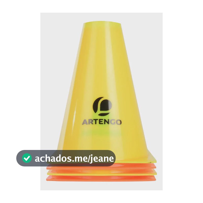 Cone De Delimitação Tênis 19cm (conjunto De 6) Amarelo/laranja