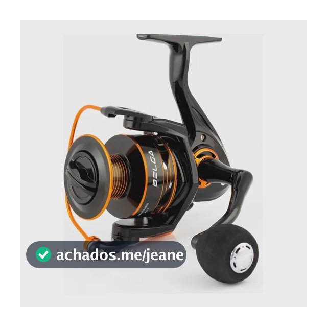 Molinete Belga 20 Albatroz Fishing 4 Rolamentos Cor Preto