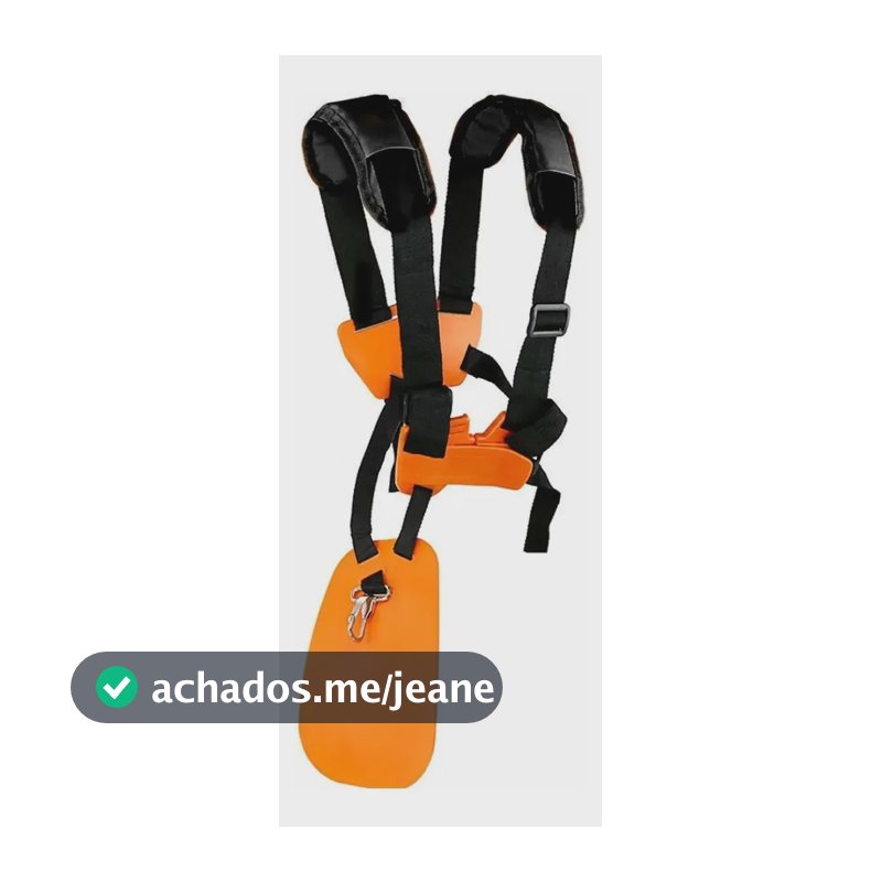 Cinto Especial De Sustentação Duplo Roçadeira + Confortável Preto E Laranja