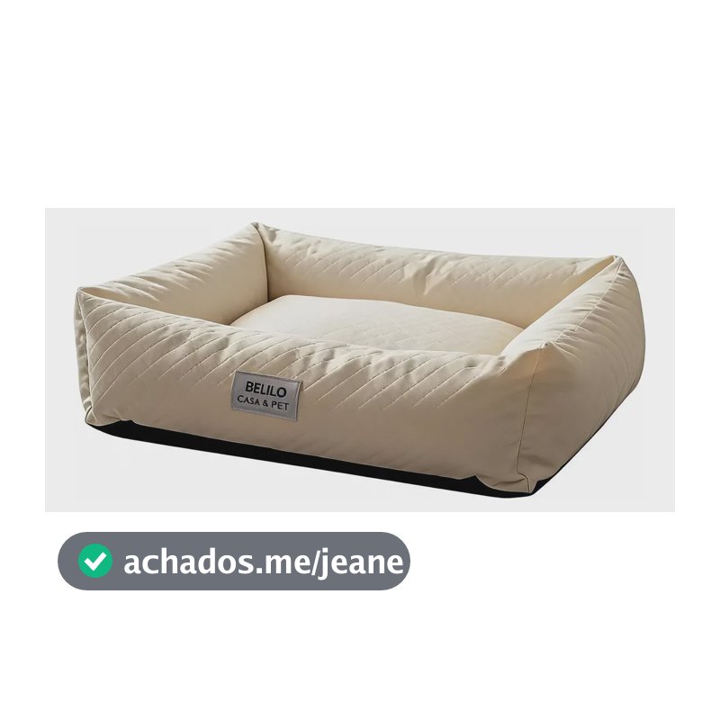 Cama Pet Caminha Cachorro Gato Corino Impermeável Tam. M Pérola Corino