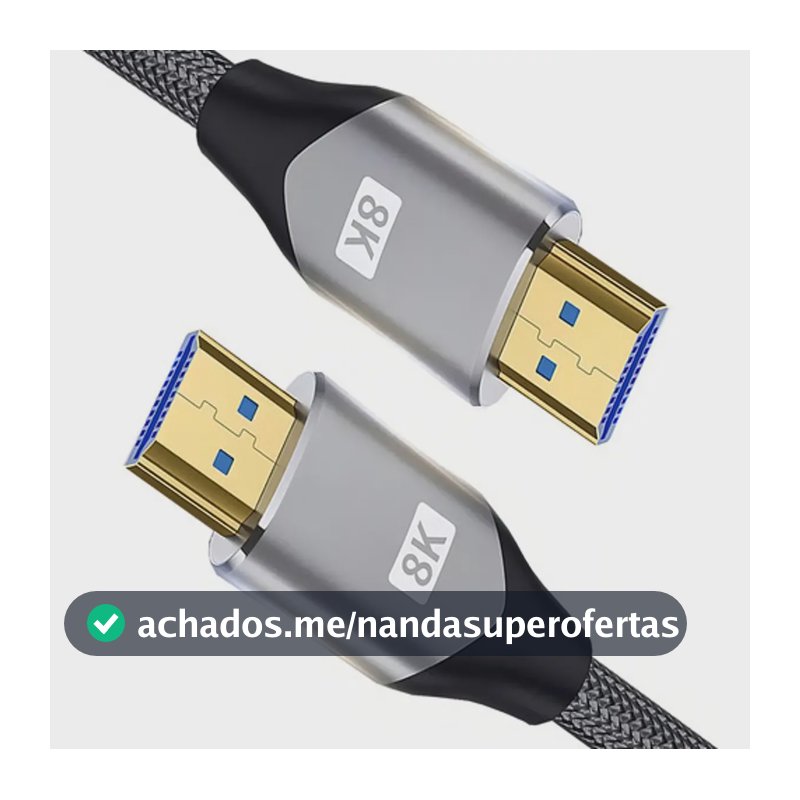 Cabo Hdmi 2.1 8k Gold Ultra Hd Compatível Com Ps5 Xbox Series X/s 3 Metros