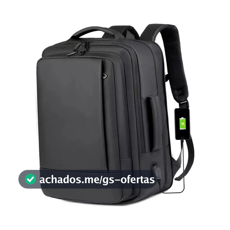 Mochila jiesipote-9242 À Prova D'água Reforçada Expansível Cor Preto