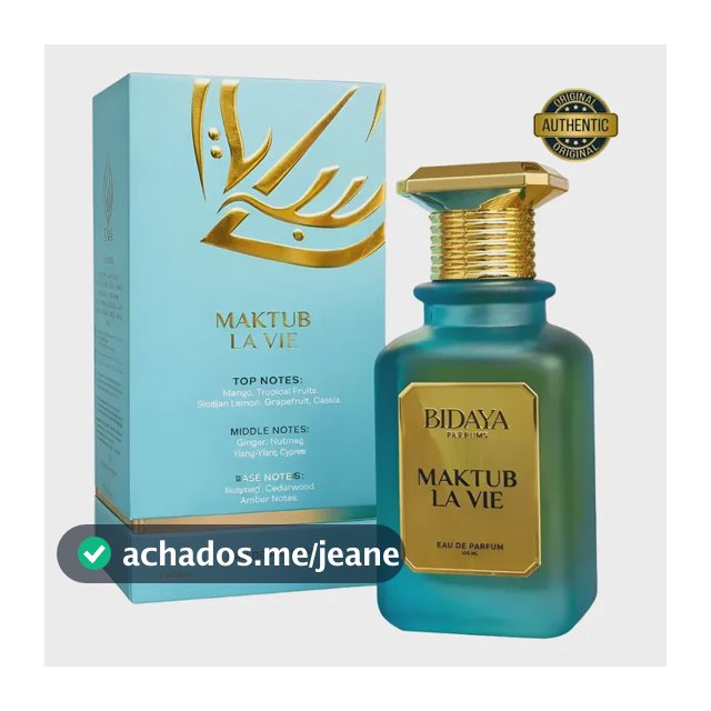 Perfume Árabe Maktub La Vie Bidaya 100ml Eau De Parfum