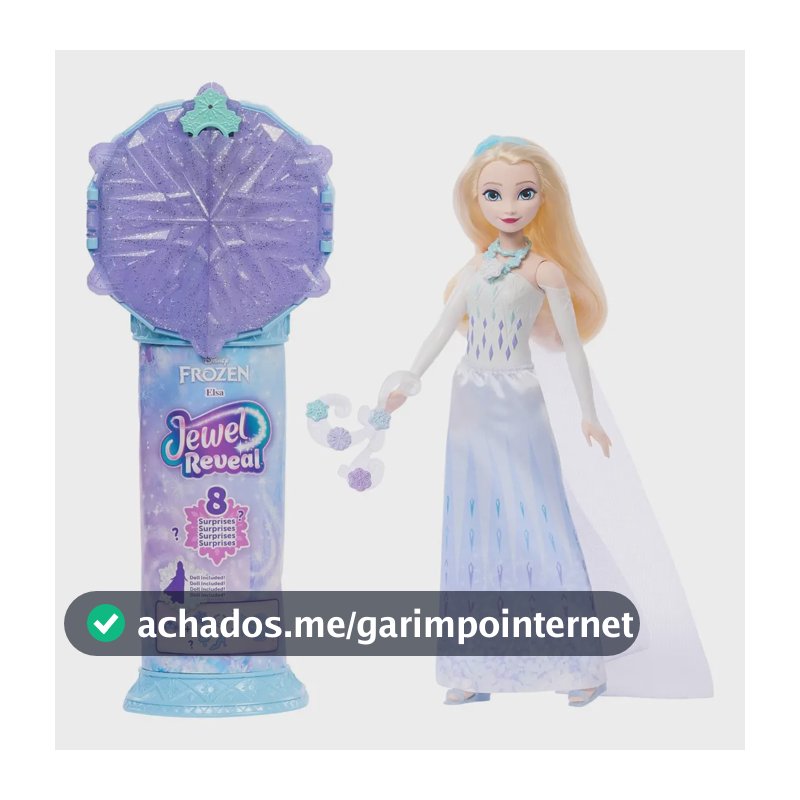 Boneca Reveal Elsa Frozen Disney Revelação Mattel