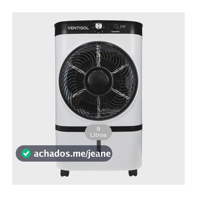Climatizador 9L Ventisol 65W Branco/Preto CLI09-01