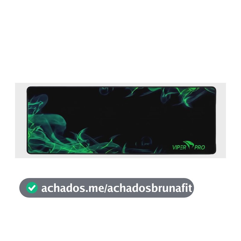 Mouse Pad Gamer Extra Grande Viper Pro Python 900x300mm Para Melhor Desempenho Preto E Verde Preto E Verde