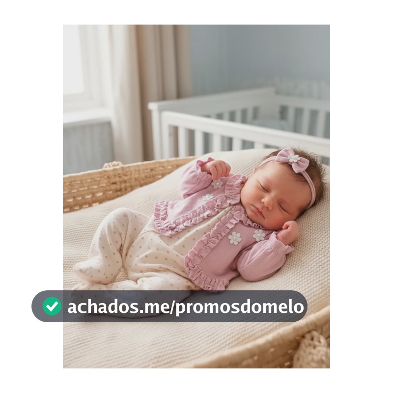Macacão Bebê Manga Longa Kids Menina Florzinha Clarice Palha Lilás Liso P