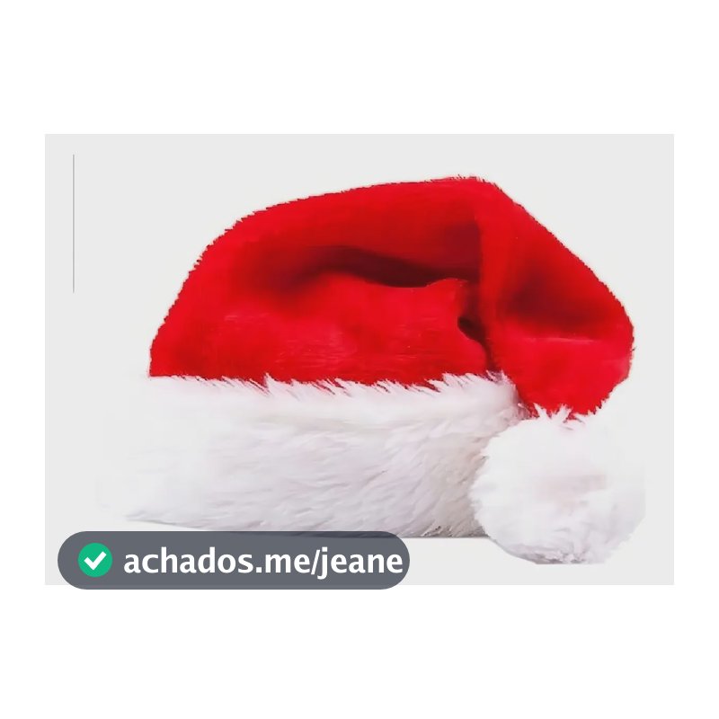 Gorro de Papai Noel Em Pelúcia e Veludo Vermelho da Wincy Natal