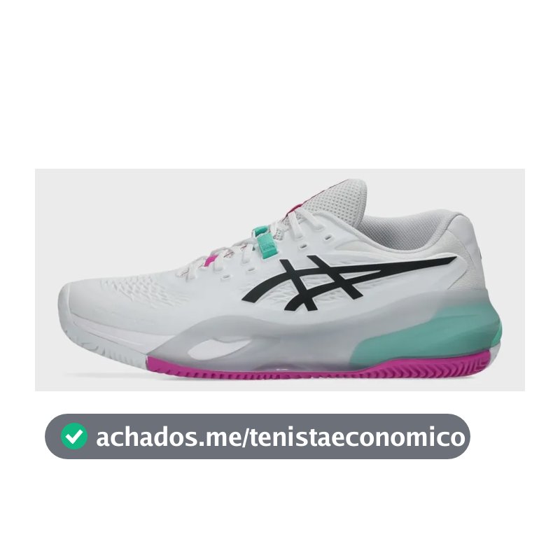 Tênis Asics Resolution X Clay (piso De Saibro) New Branco Liso 41 Br