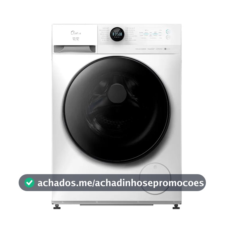 Lava E Seca 11kg Branca Slim Conectada Midea Branco