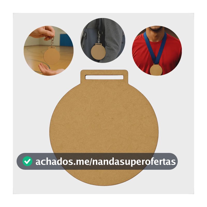 Kit 50 Medalhas Mdf Cru 10cm Premiação Personalizável