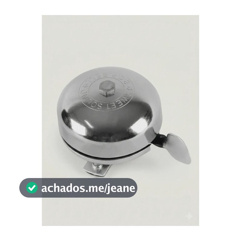Campainha De Bike Trim Trim Metal Cromada Som Bem Alto Retrô Cromado Retrô