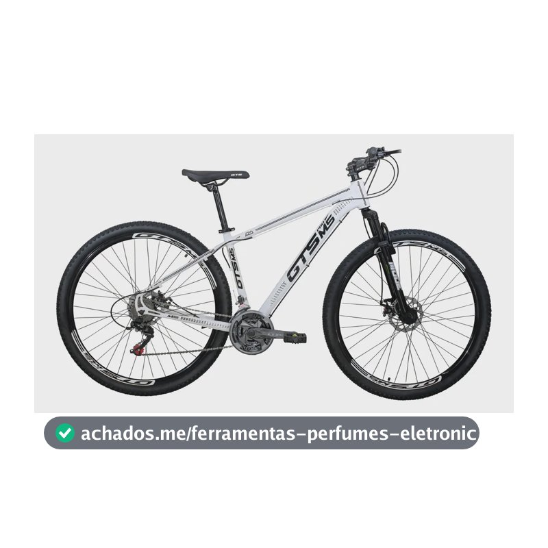 Bicicleta Aro 29 Gts Pro M5 Techs 21 Marchas Freios À Disco Cor Branco Tamanho Do Quadro 21