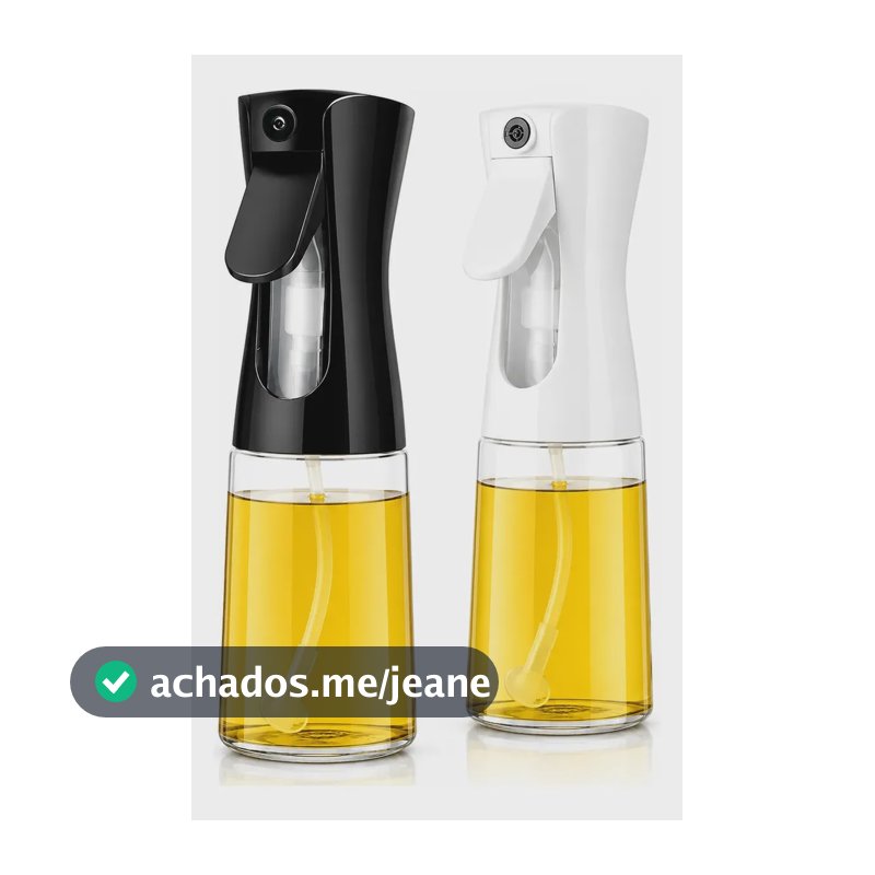 Kit 2 Spray De Cozinha Epsilon Eps-412 Borrifador Pulverizador De Óleo Azeite 200ml Preto