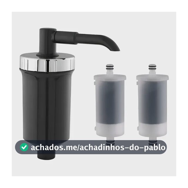 Filtro de Água Universal para Torneira Preto c/ Vela e 2 Refis