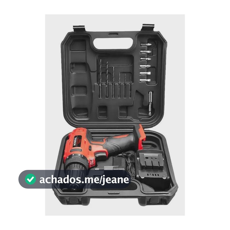 Furadeira Parafusadeira Mondial Fpf-06m 12v Bivolt Vermelho Bivolt