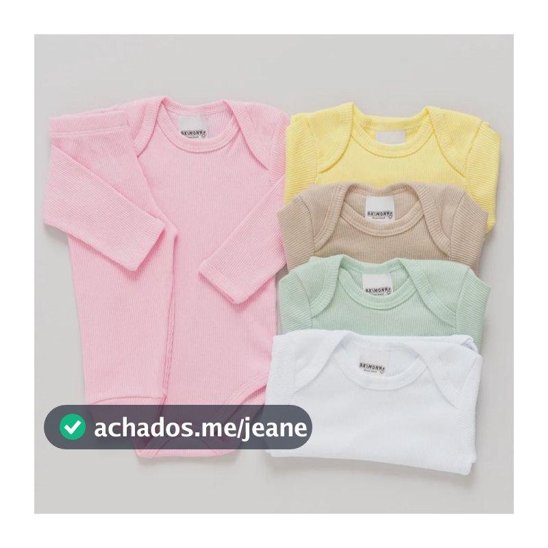 Kit 6 Peças Body E Calça Canelado Bebê Sortidas 100% Algodão Kit 6 Peças Menina Rn