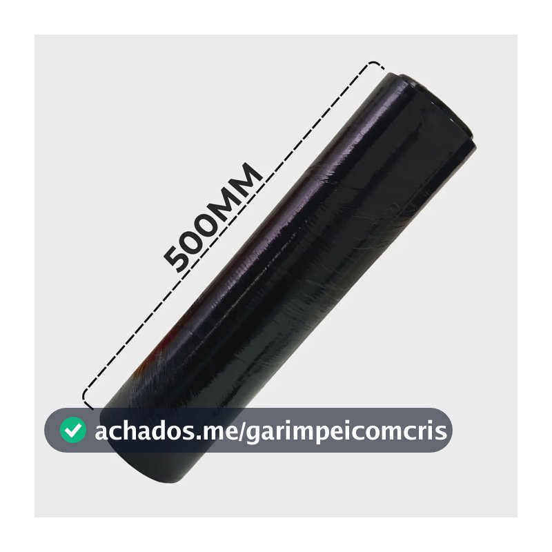 Plastico Filme Stretch 50x220m 2,5kg Preto Embalagem Acesso® Bobina 25 Micras Pallet Film Strech