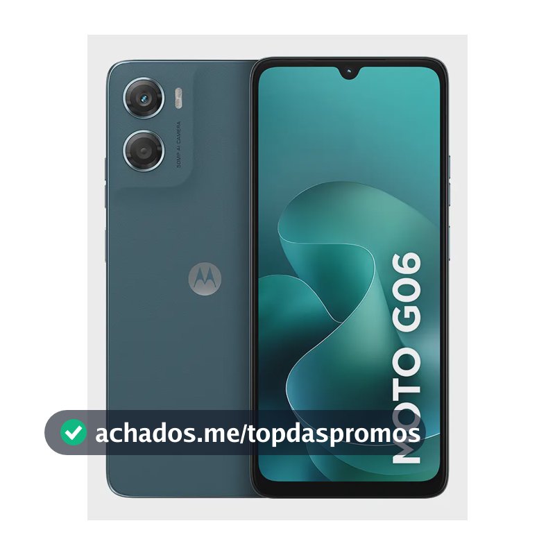 Smartphone Moto G06 128GB 4GB RAM + 8GB RAM Boost, Câmera 50mp,Bateria 5200mah - Azul