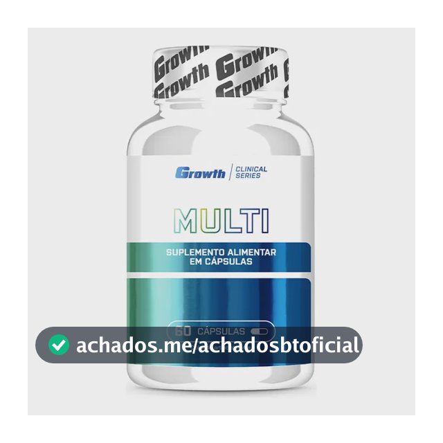 Multivitamínico 60 Cáps. Growth Supplements - Sem Sabor Sem Sabor
