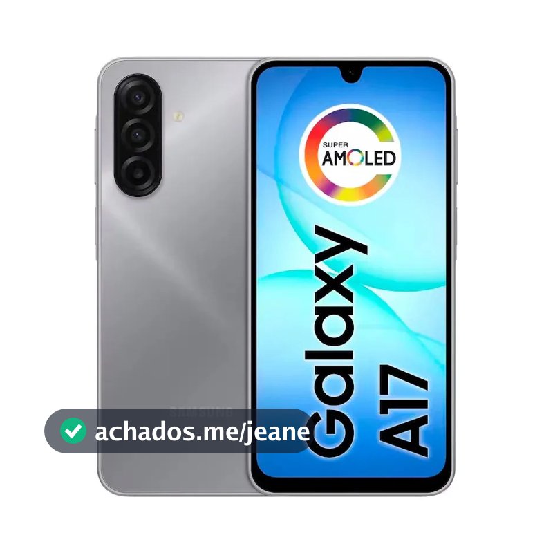 Smartphone Galaxy A17 4g Tela 6.7 256gb Samsung Cinza Com Preto