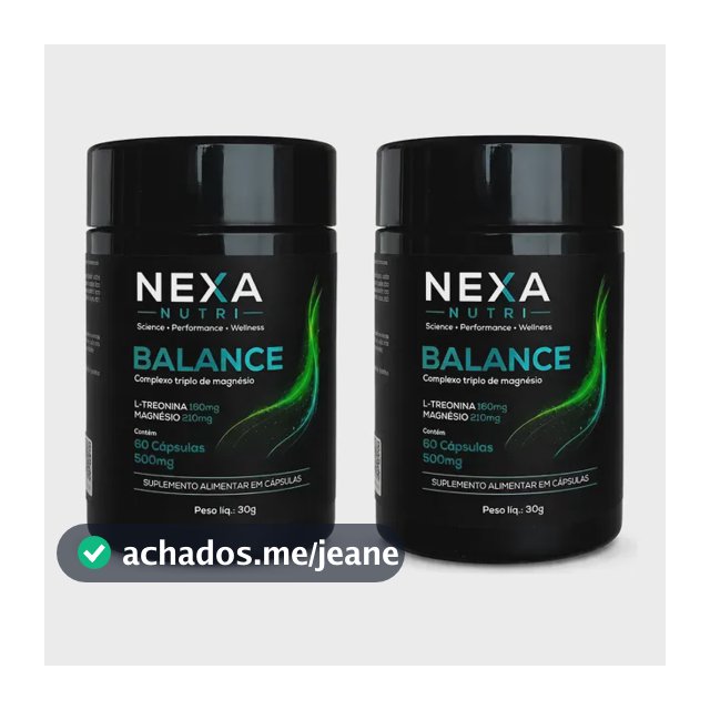 Kit 2x Triplo Magnésio Balance Nexanutri 120 Cápsulas Sem Sabor