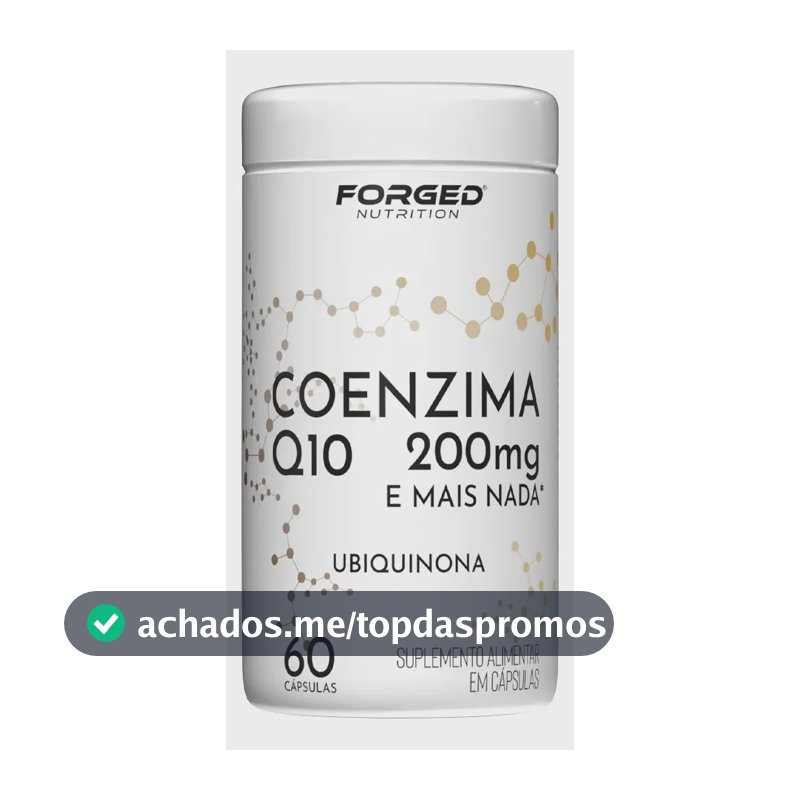 Coenzima Q10 200mg Pura Alta Concentração 60 Cápsulas - Forged Nutrition Sem Sabor