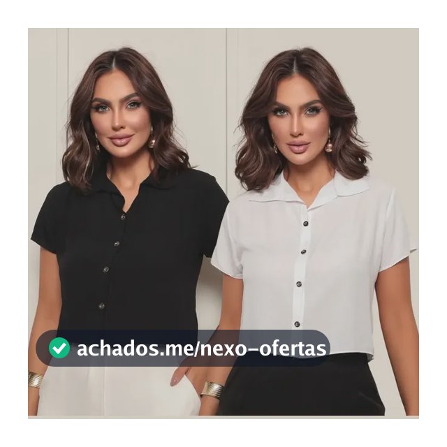 Kit 2 Camisa Blusa Feminina Cropped  Manga Curta Viscolinho