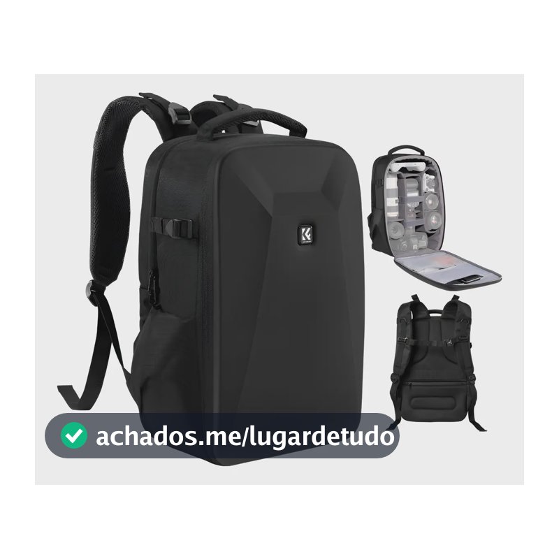 Mochila Fotográfica K&F Concept DSLR 22L à Prova d'Água para Laptop 15,6"