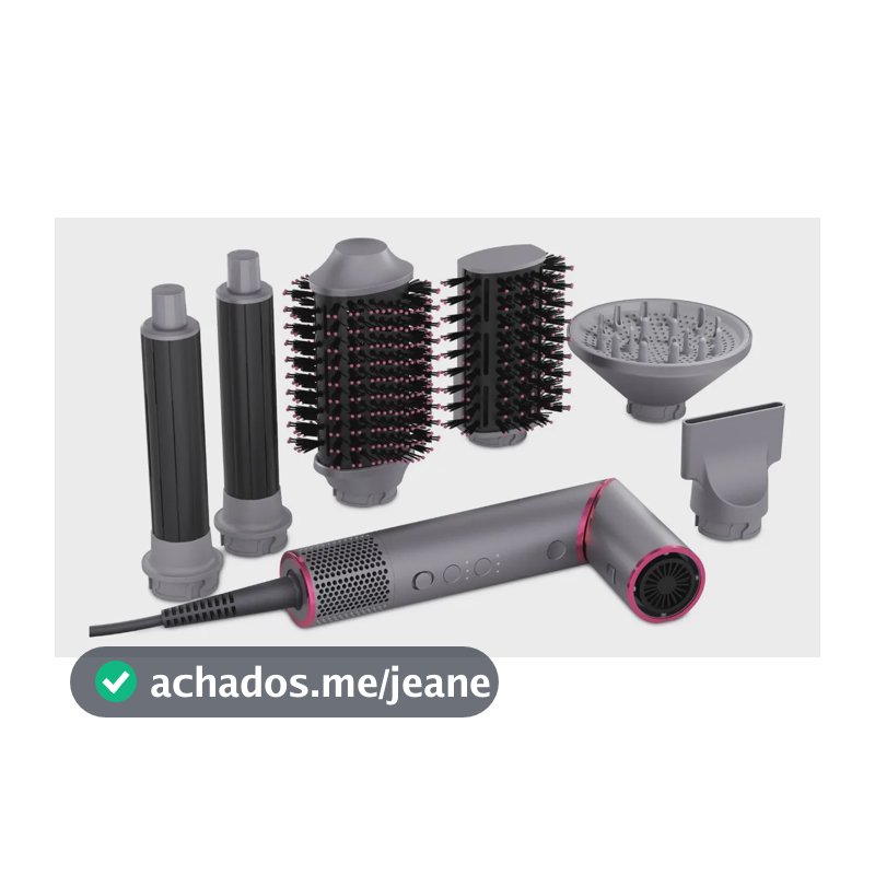 Secador de Cabelo PSD16A com 6 Acessórios 1450W Motor BLDC Philco Cinza E Rosa