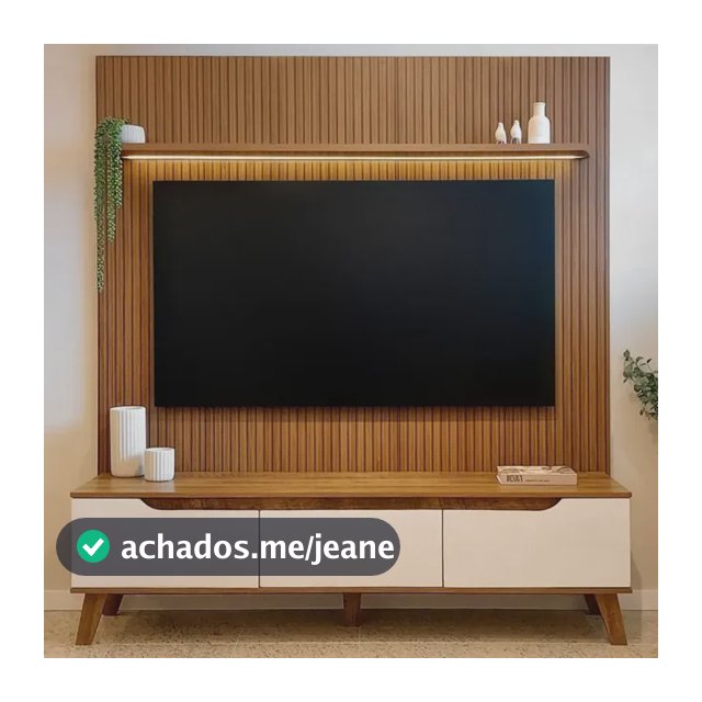 Rack Com Painel Para Tv Até 75 Polegadas Com Led Impressão