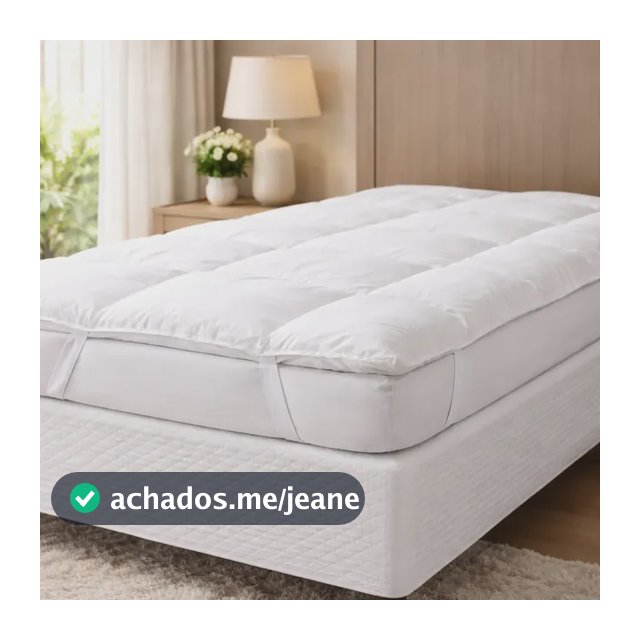Protetor De Colchão Solteiro Premium Pillow Top Antialérgico Branco Matelado Solteiro