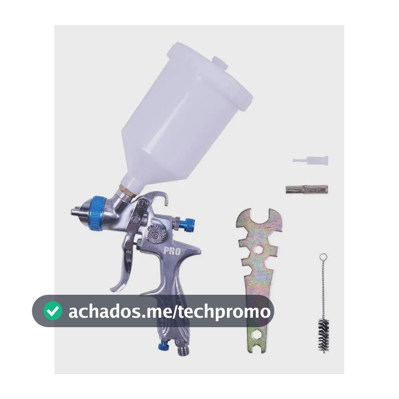 Pistola Pdr Pro 530 Hvlp 600ml Gravidade Bico 1.3 Cor Prateado