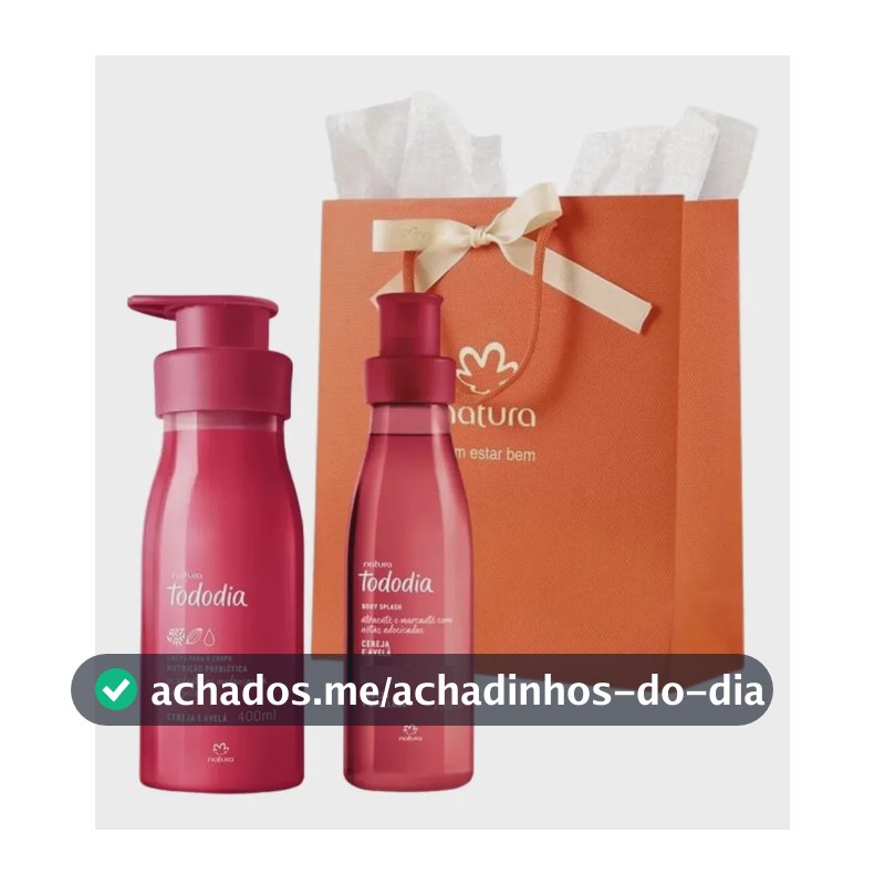 Kit Tododia Cereja E Avelã Creme + Body Splash - Natura