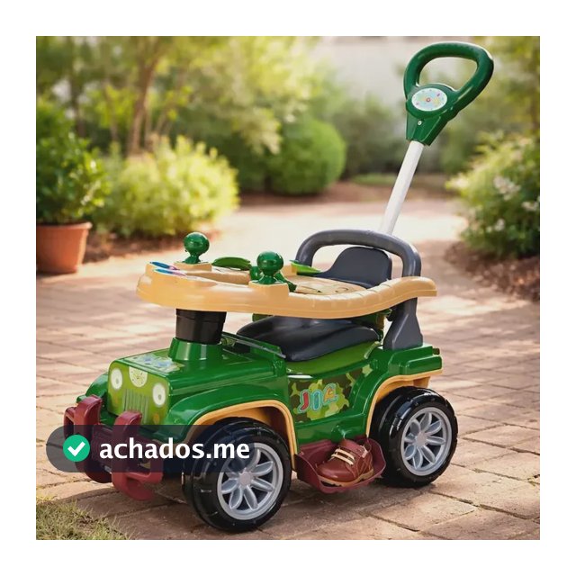 Carrinho de Passeio Infantil JIP JIP Maral para Meninos, Verde com Haste