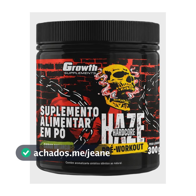 Pré-treino Haze Hardcore Pre-workout 300g Growth Supplements Melancia