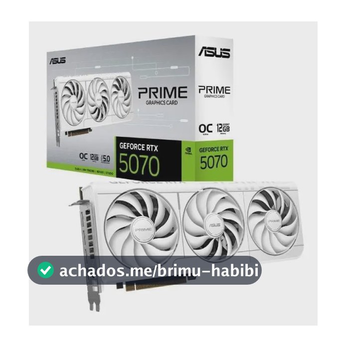 Placa De Vídeo Asus Prime Rtx 5070 Oc 12g White 12gb Gddr7