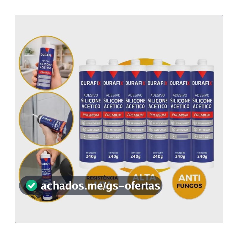 Silicone Acético Vedação Construção Vidro Box Profissional