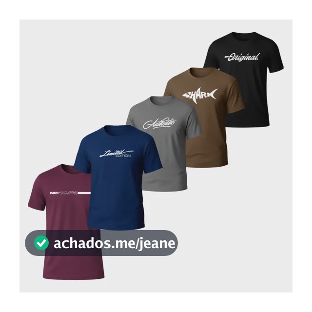 Kit 5 Camisetas Dry Fit Estampado Sk Clothing
