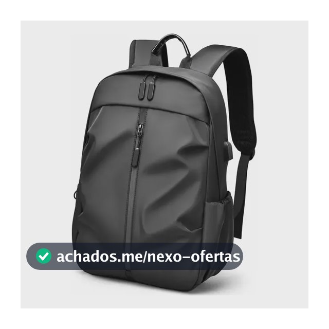 Mochila Masculina 20L Notebook 16 USB Escolar Faculdade Impermeável com Alça Reforçada