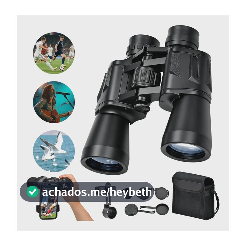 Veibot Binóculo Profissional 20x50 Longo Alcance Antineblina Preto