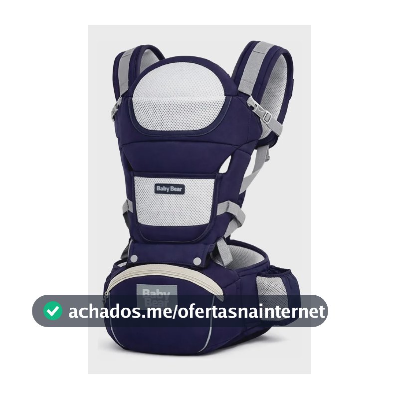 Canguru Ergonômico Baby Bear 12 Posições Azul Marinho Premium 4 em 1