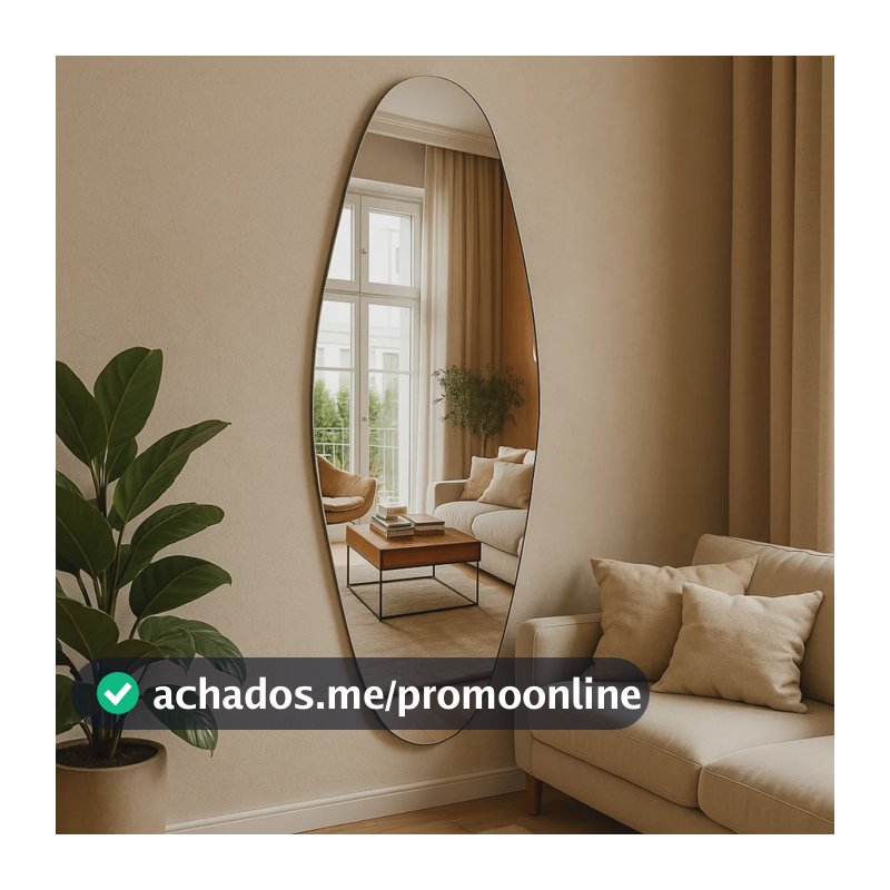 Espelho Rocco Corpo Inteiro Organico 90x40 Pinterest Grande Brisa - Suporte