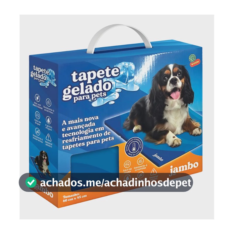 Tapete Gelado Wave Refrescante Para Cães 60x45cm De Tamanho Jambo Pet