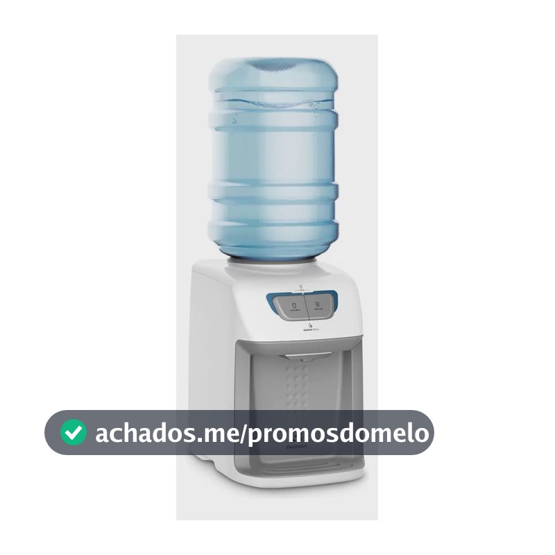 Bebedouro de Água Gelada Fria e Natural Elétrico Eletronico placa Electrolux para galão Bivolt Branco BE11B